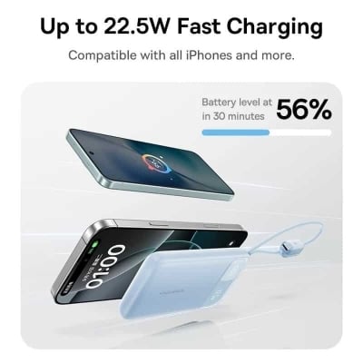 Picture of Baseus FC11 20000mAh 22.5W Dual-Cable Power Bank With Digital Display