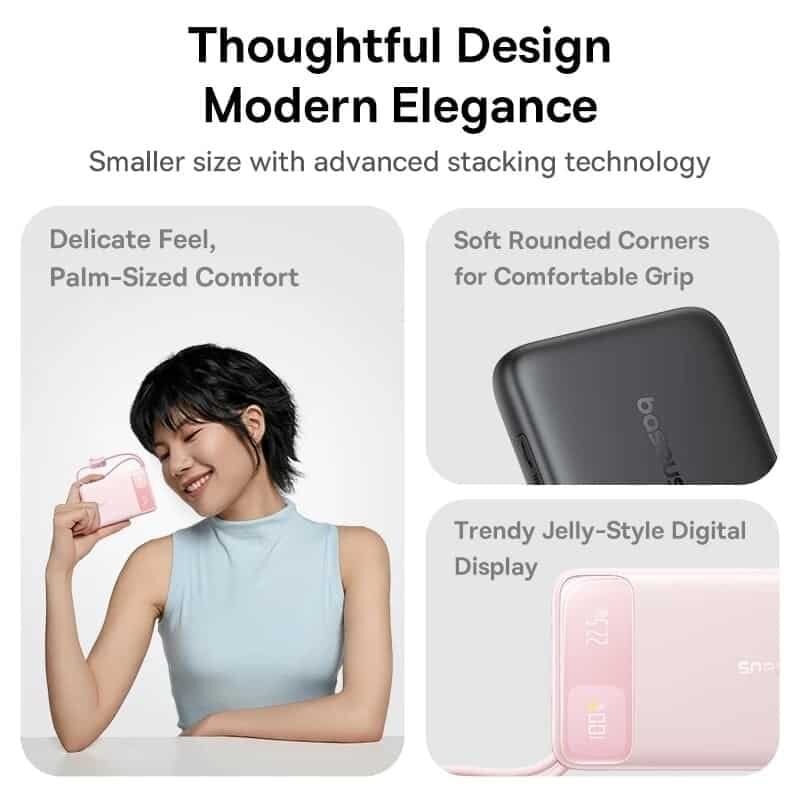 Picture of Baseus FC11 20000mAh 22.5W Dual-Cable Power Bank With Digital Display