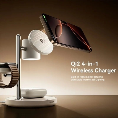 Picture of Joyroom JR-W23 Qi2 4-in-1 Wireless Charger 15Watt - White