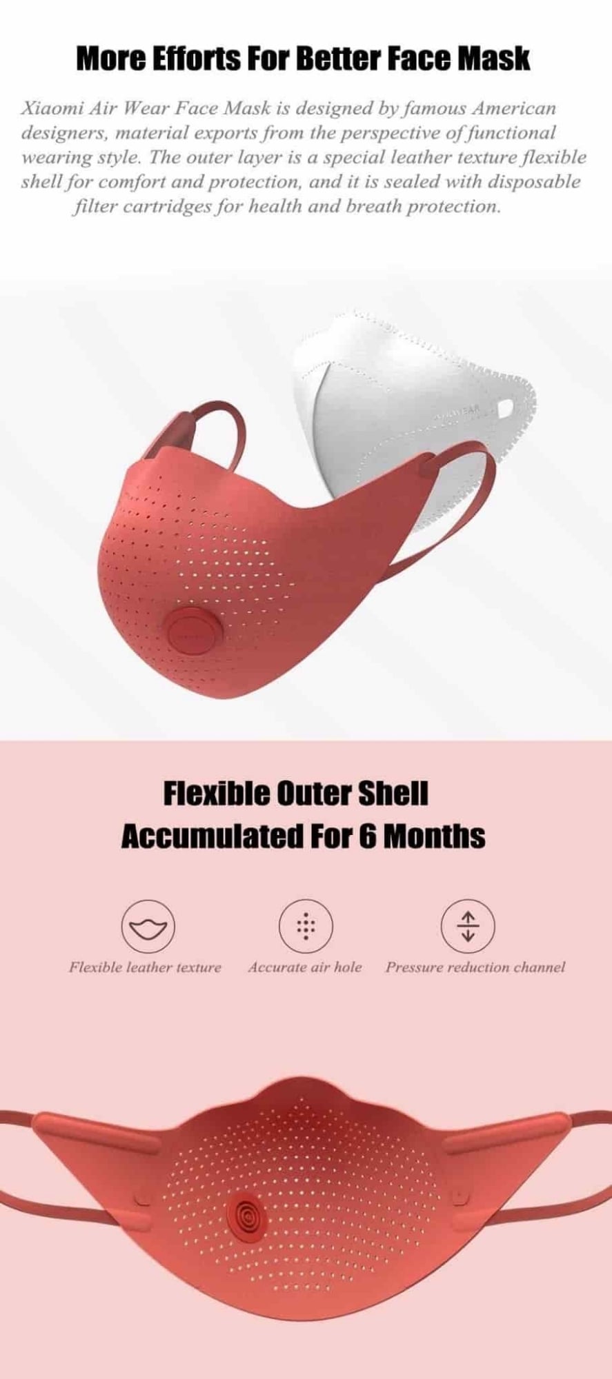 Picture of Xiaomi Mijia AirPOP Air Wear PM0.3/PM2.5 Anti-Smog Face Mask with 2 Filters