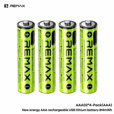 Picture of REMAX AAA02 New Energy AAA Rechargeable USB Lithium Battery 814mWh (2Pcs/4Pcs)