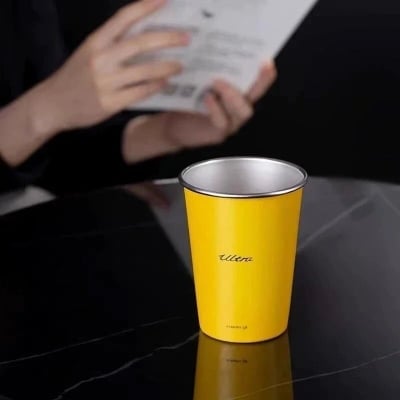 Picture of Xiaomi Life Ultra Yellow 304 Stainless Steel Drinking Cup 350ML – 2 Pcs Set