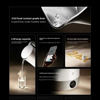 Picture of Xiaomi Mijia Smart Electric Kettle 3 Pro 1800w Fast Heating 2L Mi app