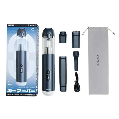 Picture of REMAX XC-5 Multi-Function Brushless Car Vacuum Cleaner Aluminum Alloy 3-Speed Mode Dust Buster – Dark Blue