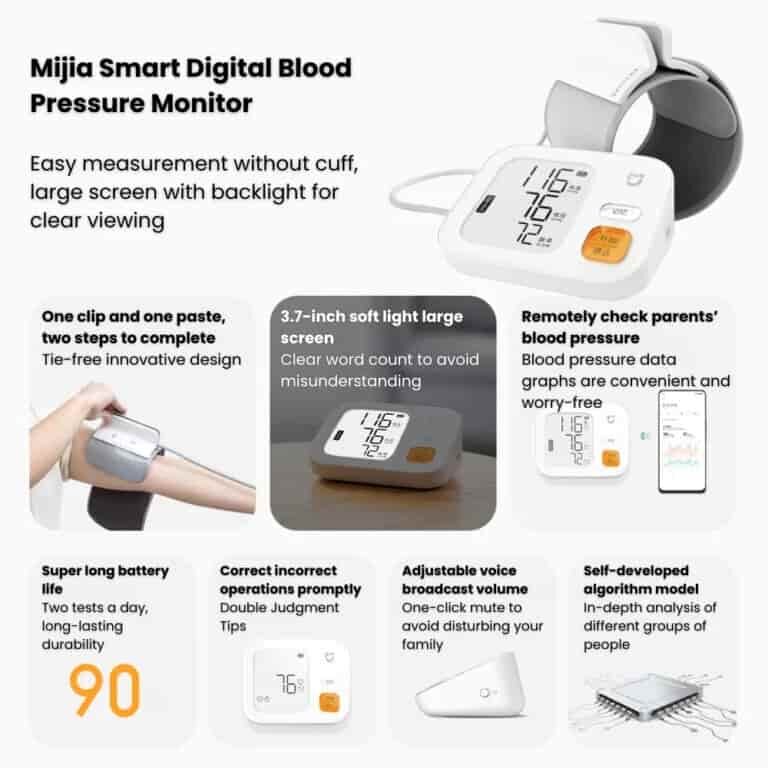 Picture of Xiaomi Mijia Smart Digital Blood Pressure Monitor BPX1 Large Screen With Backlight Support Mijia App