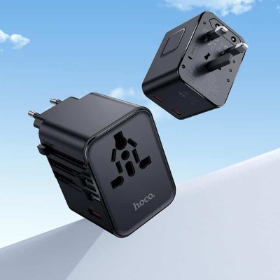 Picture of Hoco AC31 PD 25W 2 x Type-C and USB-A 3-Ports Global Universal Travel Charger - Black