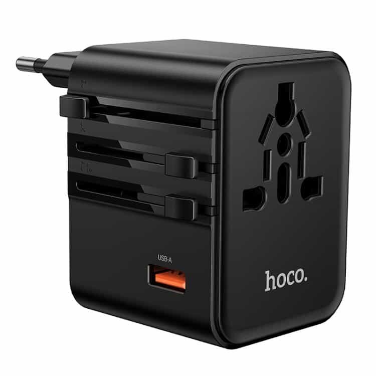 Picture of Hoco AC31 PD 25W 2 x Type-C and USB-A 3-Ports Global Universal Travel Charger - Black