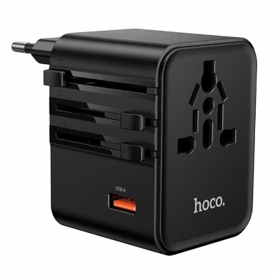 Picture of Hoco AC31 PD 25W 2 x Type-C and USB-A 3-Ports Global Universal Travel Charger - Black