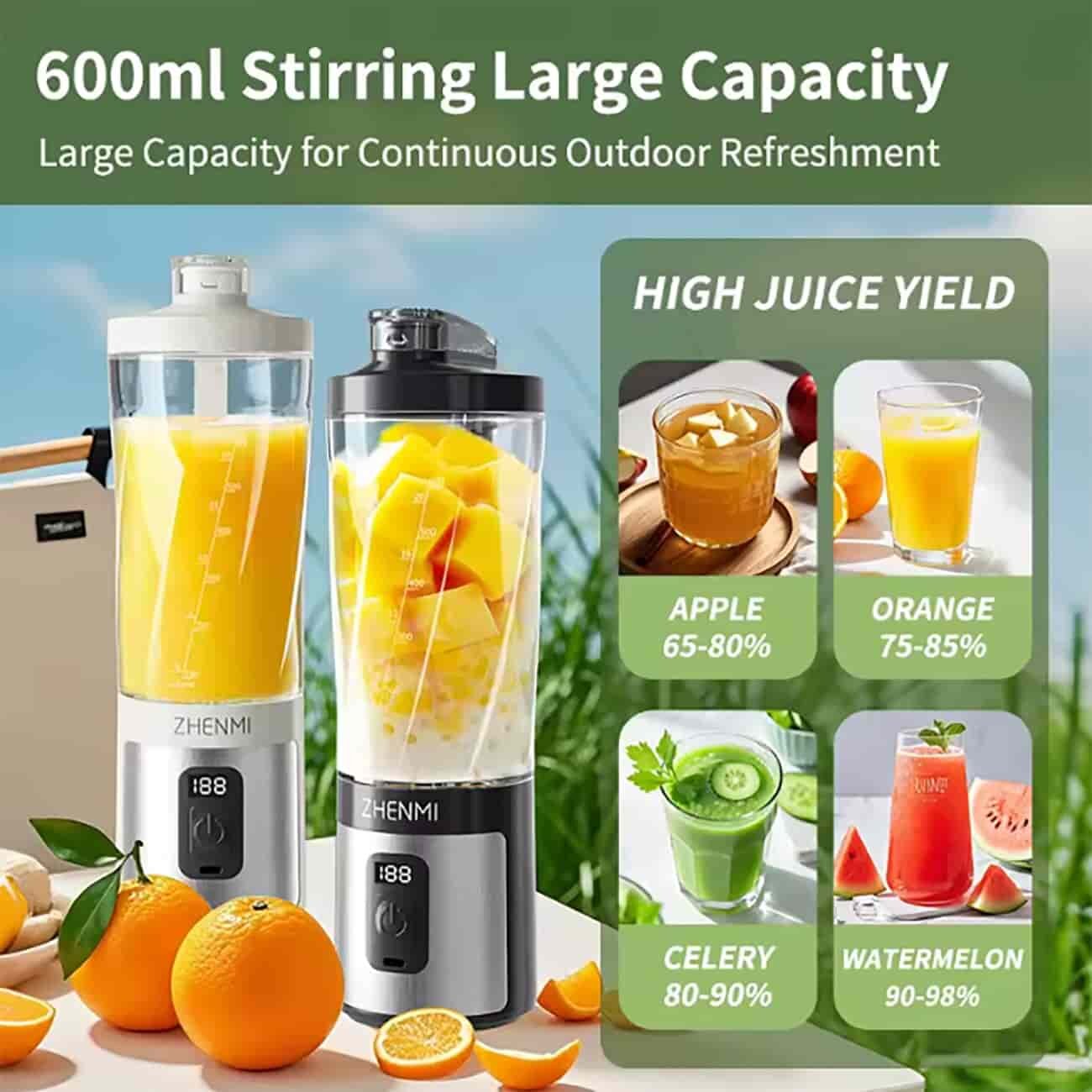 Picture of ZHENMI ZMGZ-J17 Portable Juicer with 500ml Large Capacity For Home Use