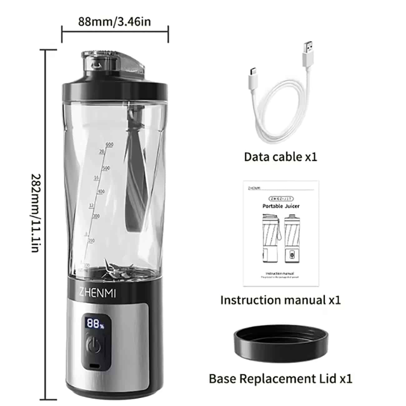 Picture of ZHENMI ZMGZ-J17 Portable Juicer with 500ml Large Capacity For Home Use