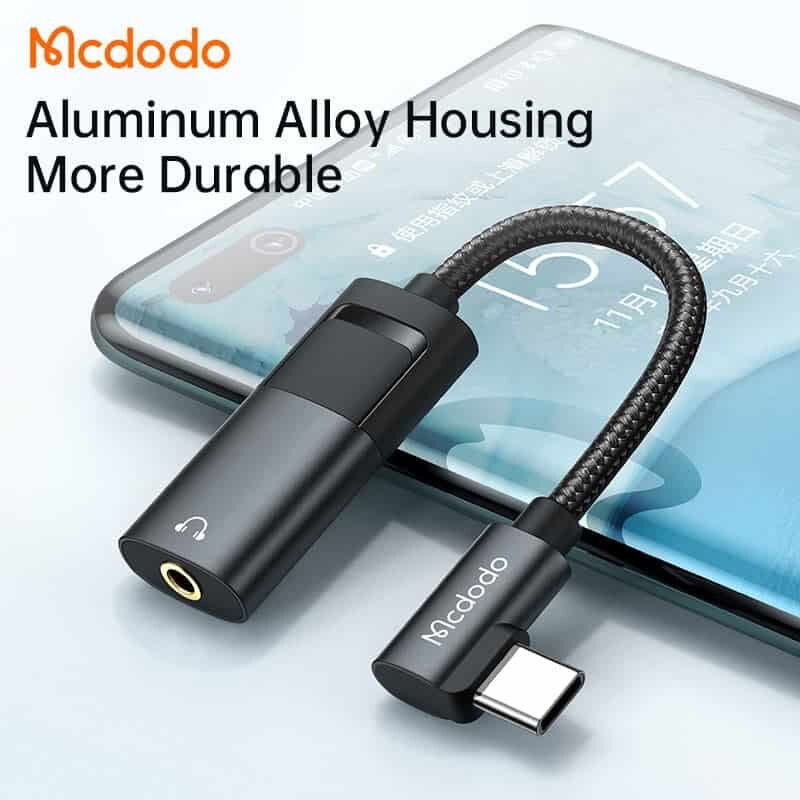 Picture of Mcdodo CA-188 60W USB-C to USB-C With DC 3.5MM Audio Adapter (Calling Supported)