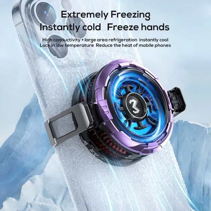 Picture of MEMO CX08-AI 20W/27W RGB Mobile Phone Cooler Semiconductor Cooling Fan Radiator for IOS Android Frozen Magnetic Back-clip Heat Sink