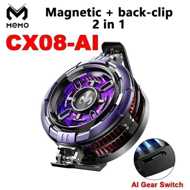 Picture of MEMO CX08-AI 20W/27W RGB Mobile Phone Cooler Semiconductor Cooling Fan Radiator for IOS Android Frozen Magnetic Back-clip Heat Sink