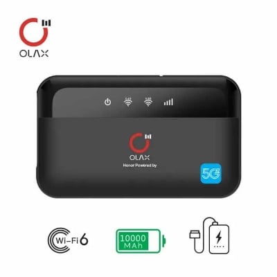 Picture of Olax M100 Portable 4G/5G Dual WiFi 6 Router Type-C 10000MAH Sim Card Slot Power Bank 150mbps for Outdoor Mobile Pocket Router