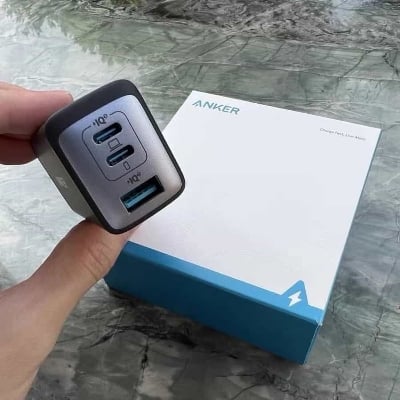 Picture of Anker PowerPort III 3 Port 65W PD Charger (A2667) For iPhone15 mobile phone MacBook Huawei