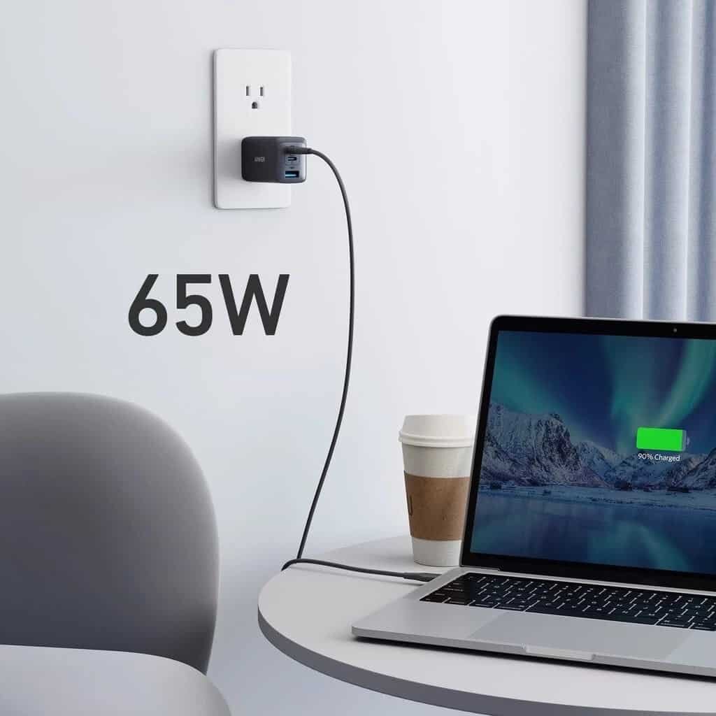Picture of Anker PowerPort III 3 Port 65W PD Charger (A2667) For iPhone15 mobile phone MacBook Huawei