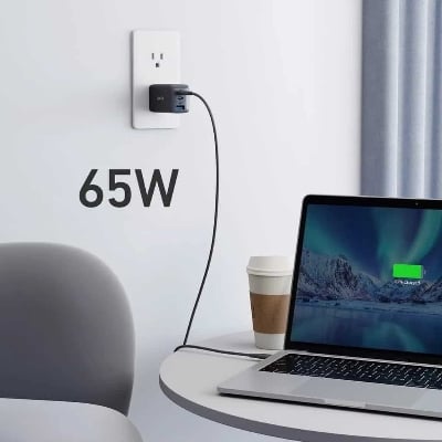 Picture of Anker PowerPort III 3 Port 65W PD Charger (A2667) For iPhone15 mobile phone MacBook Huawei