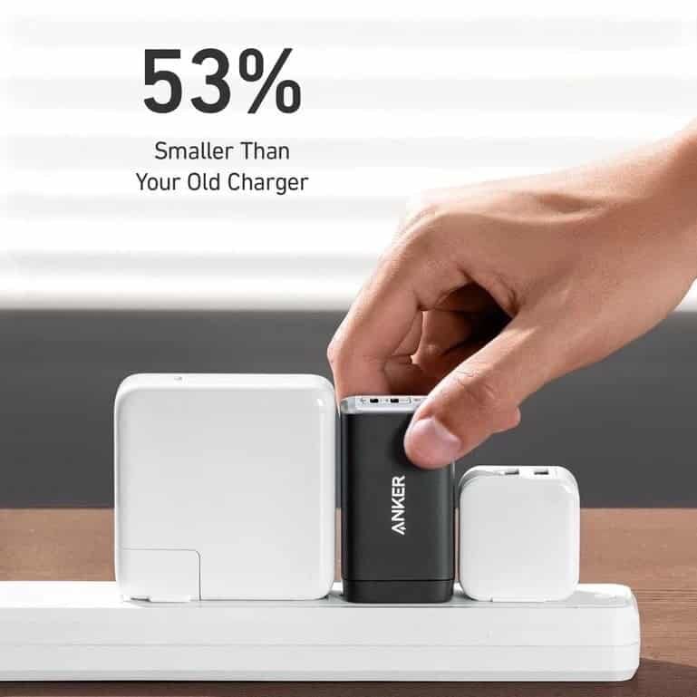 Picture of Anker PowerPort III 3 Port 65W PD Charger (A2667) For iPhone15 mobile phone MacBook Huawei