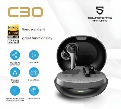 Picture of Soundpeats C30 Hybrid ANC True Wireless Earbuds