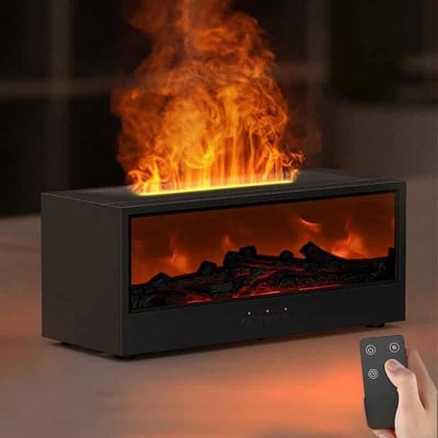 Picture of Fireplace A28 Diffuser Home Flame Humidifier Diffuser Essential Oils Air Diffuser with Remote Control