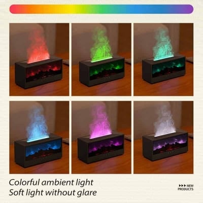Picture of Fireplace A28 Diffuser Home Flame Humidifier Diffuser Essential Oils Air Diffuser with Remote Control