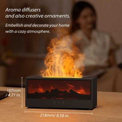 Picture of Fireplace A28 Diffuser Home Flame Humidifier Diffuser Essential Oils Air Diffuser with Remote Control