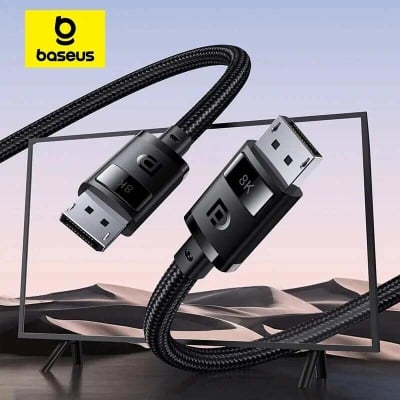 Picture of Baseus High Definition Series DisplayPort to DisplayPort 8K Adapter Cable 2m Cluster Black
