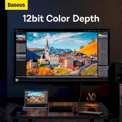 Picture of Baseus High Definition Series DisplayPort to DisplayPort 8K Adapter Cable 2m Cluster Black