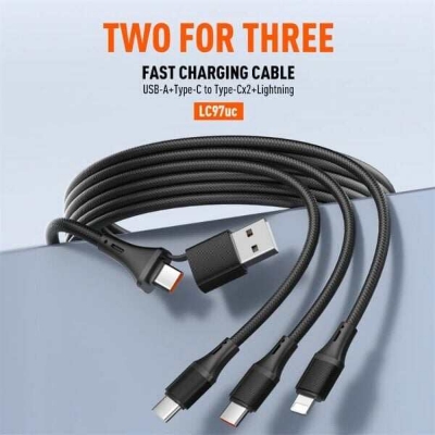 Picture of Ldnio LC97UC Two-for-Three 100W Fast Charging Cable