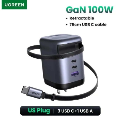 Picture of UGREEN X606 Nexode 100W GaN Charger with Retractable Cable