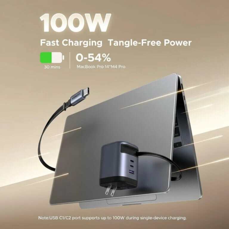 Picture of UGREEN X606 Nexode 100W GaN Charger with Retractable Cable