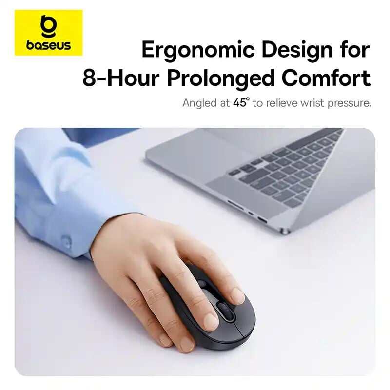 Picture of Baseus F02 Ergonomic Wireless Mouse Bluetooth Single - Black