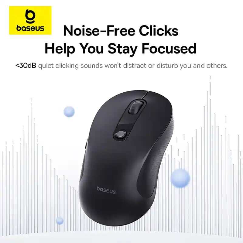 Picture of Baseus F02 Ergonomic Wireless Mouse Bluetooth Single - Black