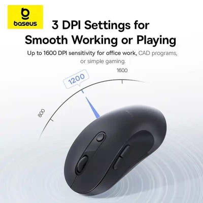 Picture of Baseus F02 Ergonomic Wireless Mouse Bluetooth Single - Black