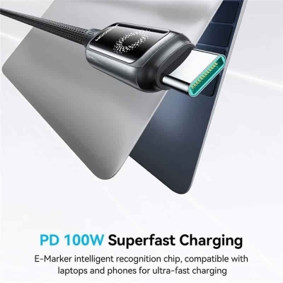 Picture of Joyroom S-A55 Auto Power Off Fast Charging 100W Type-C to Type-C Data Cable - 1.2m