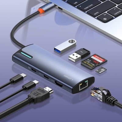 Picture of LDNIO DS-18H 8 in 1 USB C Hub 4K Display 100W PD Charging Docking Station