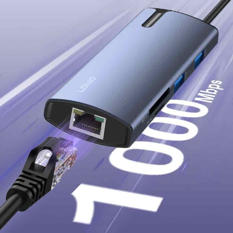 Picture of LDNIO DS-18H 8 in 1 USB C Hub 4K Display 100W PD Charging Docking Station