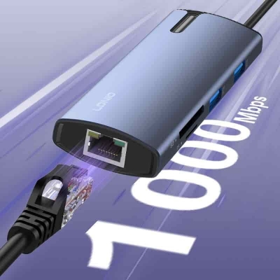 Picture of LDNIO DS-18H 8 in 1 USB C Hub 4K Display 100W PD Charging Docking Station
