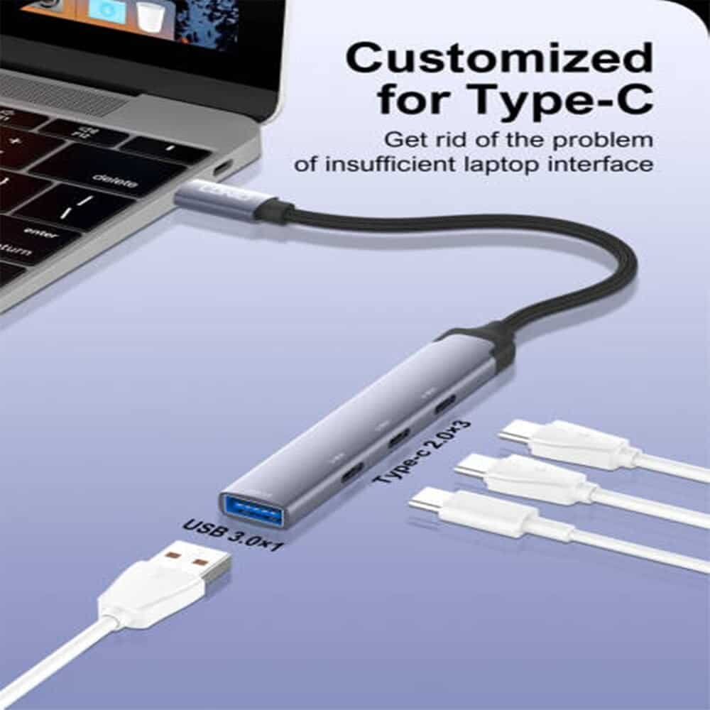Picture of Ldnio DS-64C 4-in-1 USB/Type-C Hub Adapter