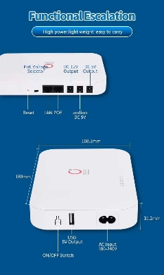 Picture of Olax D8 Pro Smart Mini DC UPS 24W 20000mAh - White