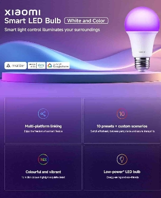 Picture of Xiaomi Smart LED Bulb (White And Color) With App Control