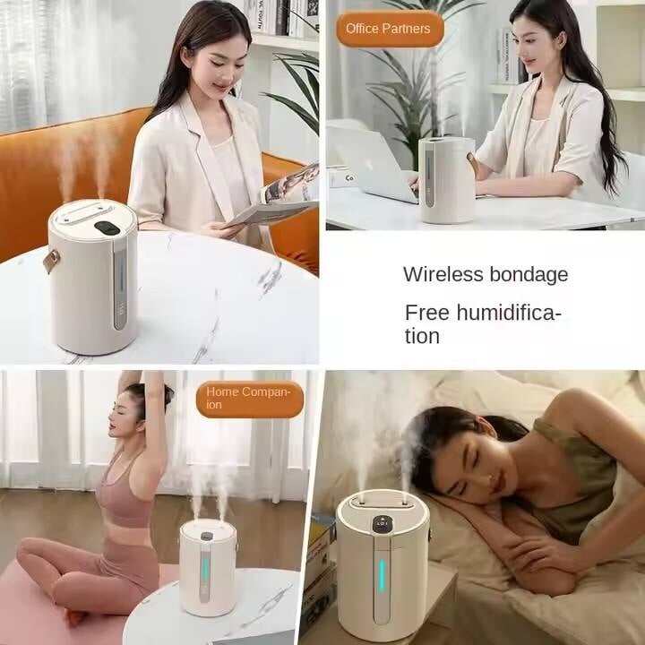 Picture of Fashion Ultrasonic Cold Mist H30 Humidifier Double Spray Port Design Large Capacity Silent USB Portable Diffuser