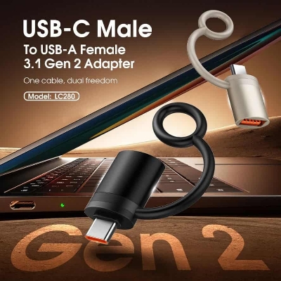 Picture of LDNIO LC280 OTG USB-C To USB-A Female 3.1 GEN 2 Fast Transmission Adapter