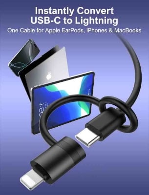Picture of Ldnio LC270 PD30w Lightning Male To USB-C Female PD Fast Charging Adapter