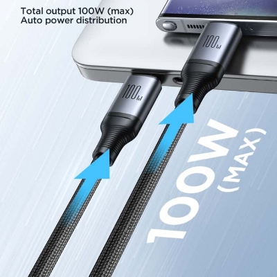Picture of JOYROOM A21 100W Type-C to Dual Type-C 2 in 1 Charging Cable – 1.5m