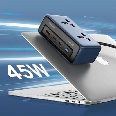 Picture of LDNIO SC1 2500W Universal 2 Outlets Desktop Power Strip US/UK/EU Plug Power Socket with 1 USB-A +2 USB-C PD Charging