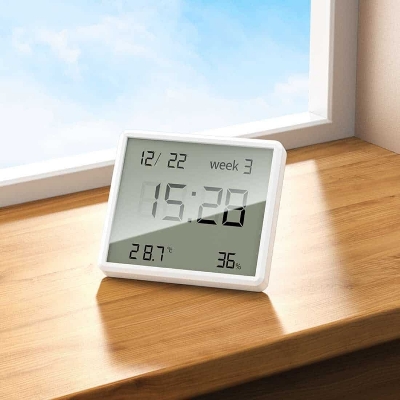 Picture of Hoco HX41 Hygrometer Clock Temperature and Humidity Monitor