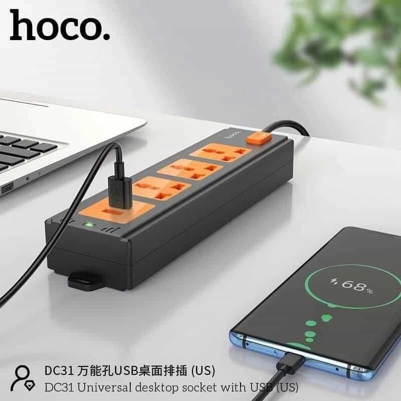 Picture of Hoco DC31 2USB 3AC 2500W Desktop Socket