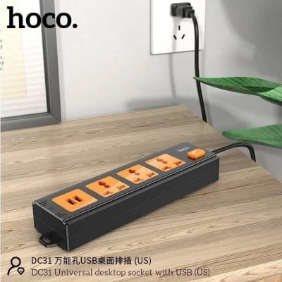 Picture of Hoco DC31 2USB 3AC 2500W Desktop Socket