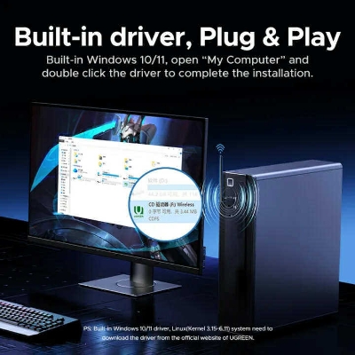 Picture of UGREEN AX900 WiFi 6 & Bluetooth 5.4 Dual-Band USB Adapter